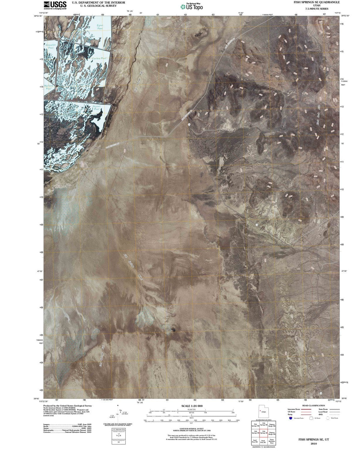 2010 Fish Springs, UT - Utah - USGS Topographic Map v2