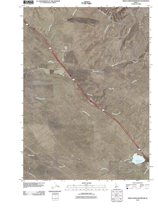 2010 Indian Creek Reservoir, ID - Idaho - USGS Topographic Map