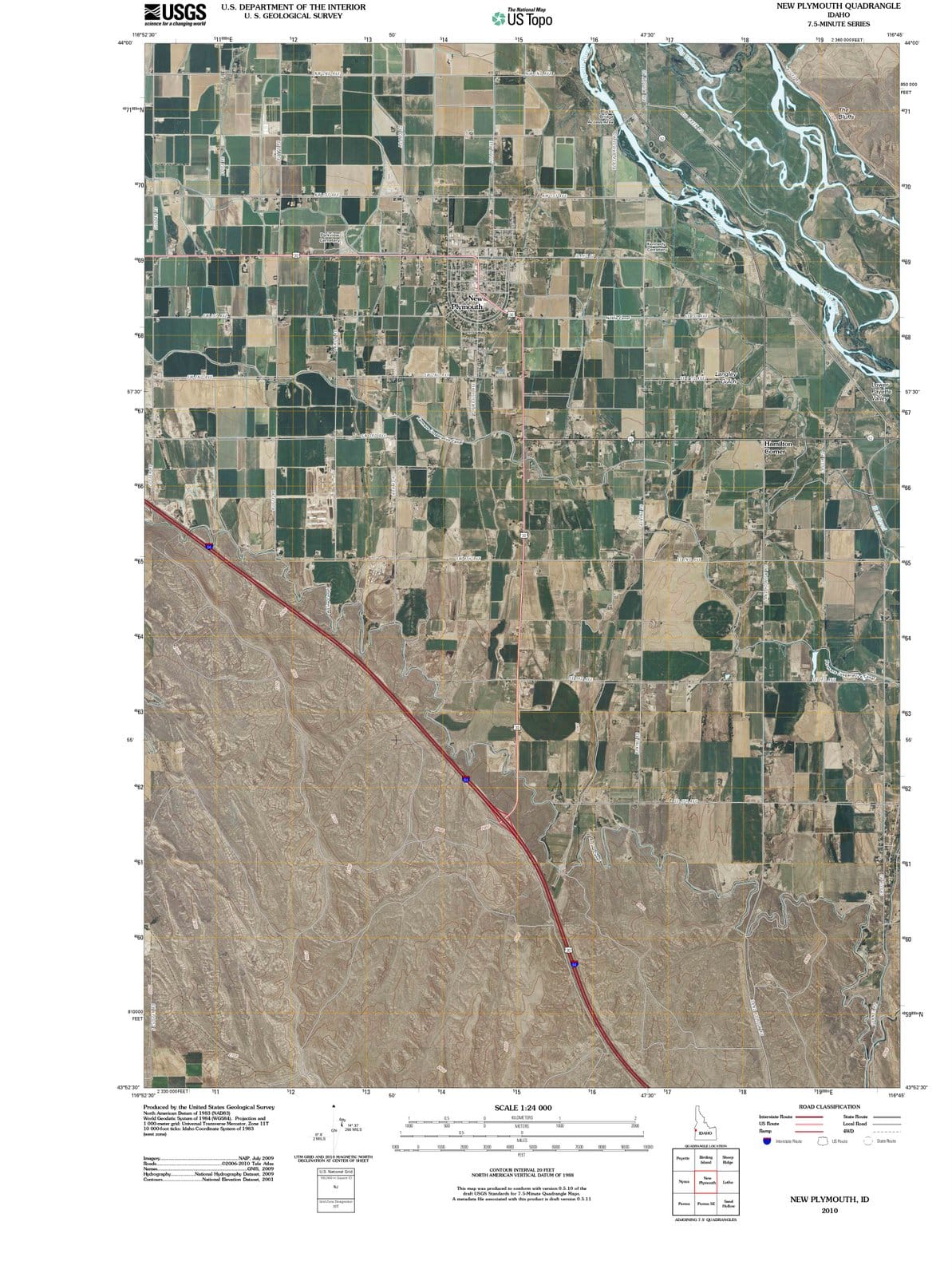 2010 New Plymouth, ID - Idaho - USGS Topographic Map
