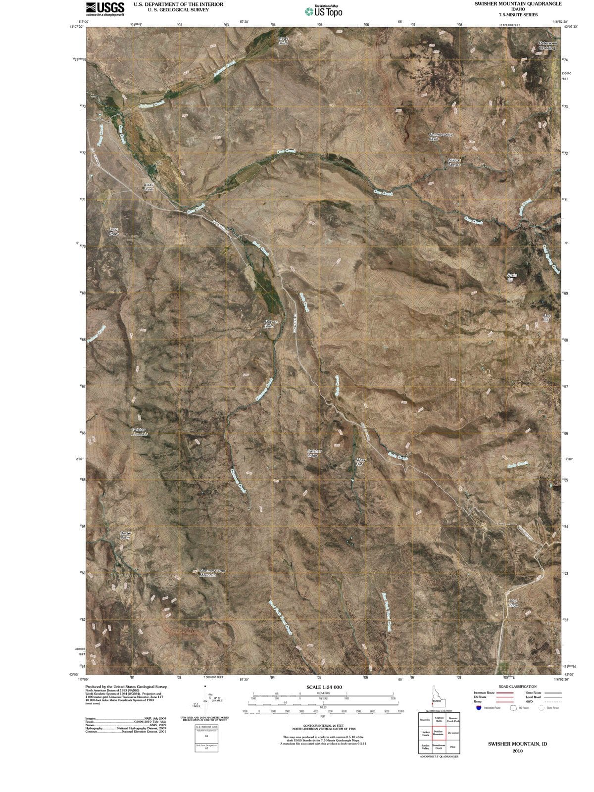 2010 Swisher Mountain, ID - Idaho - USGS Topographic Map