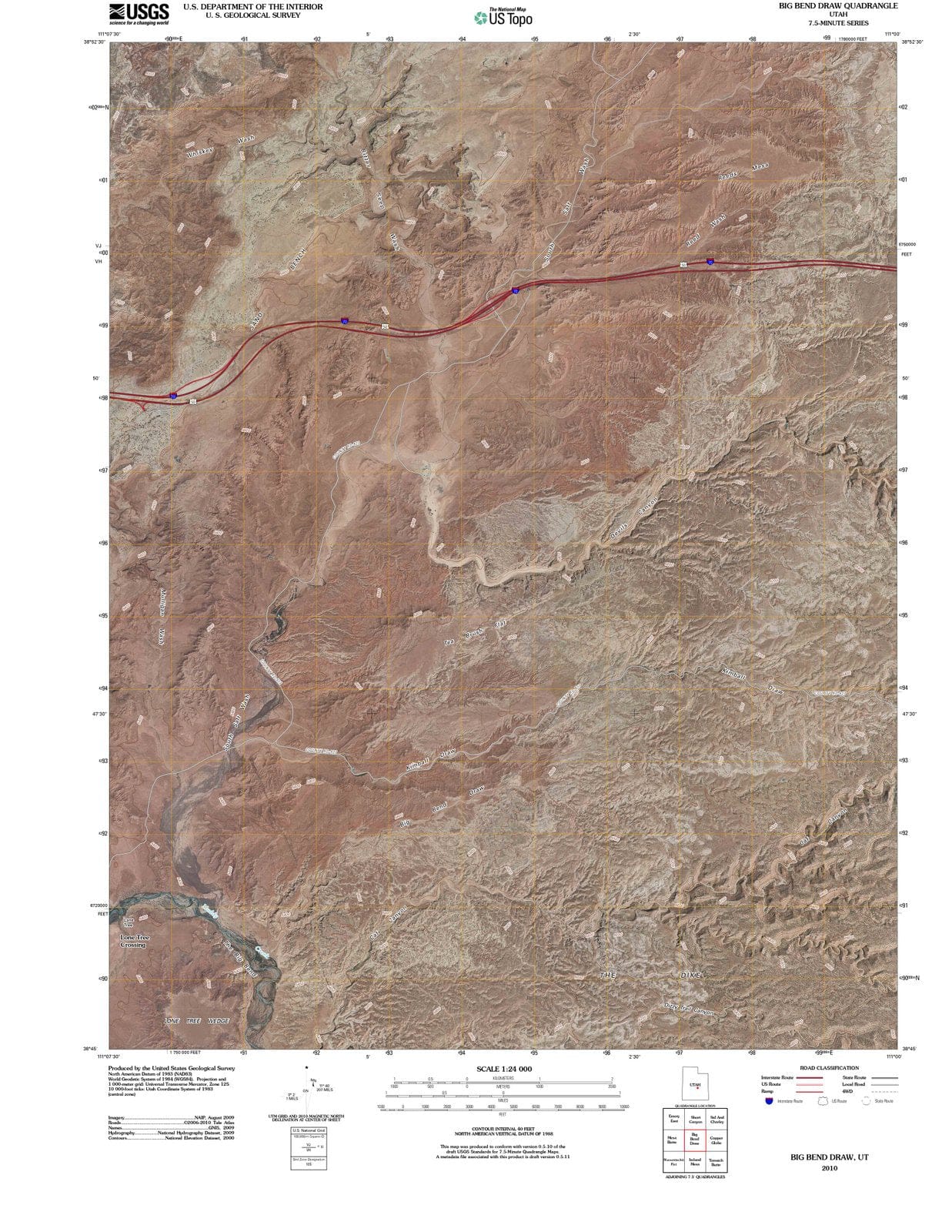 2010 Big Bend Draw, UT - Utah - USGS Topographic Map