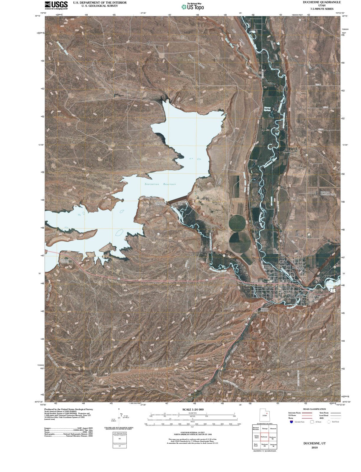 2010 Duchesne, UT - Utah - USGS Topographic Map