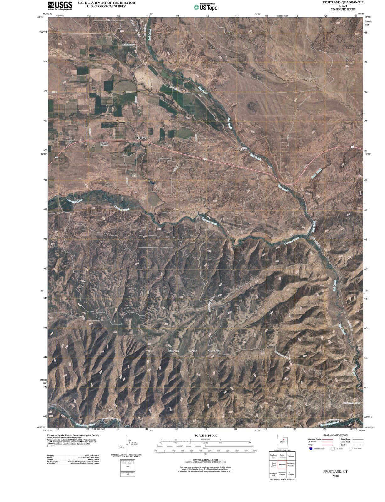 2010 Fruitland, UT - Utah - USGS Topographic Map