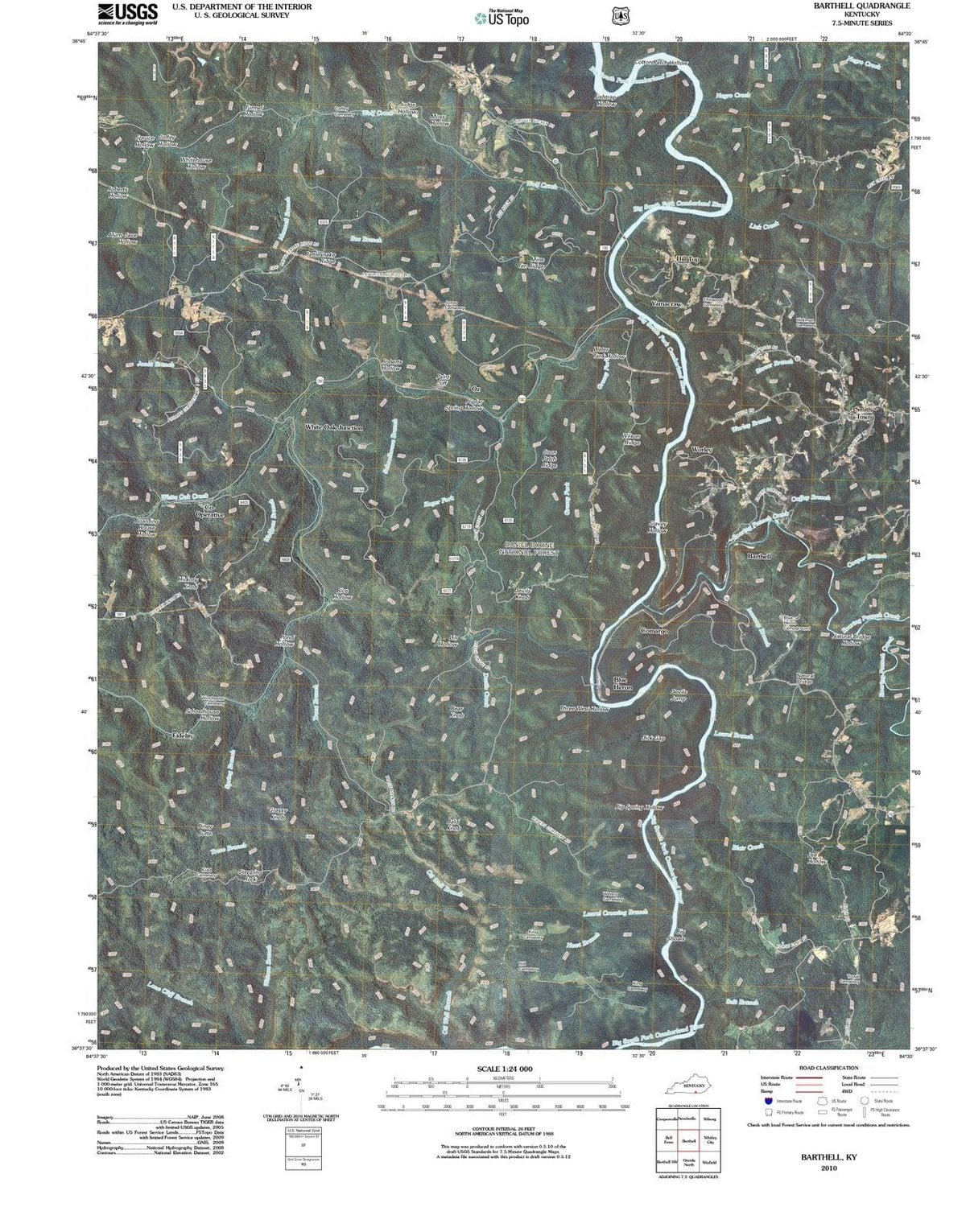 2010 Barthell, KY - Kentucky - USGS Topographic Map