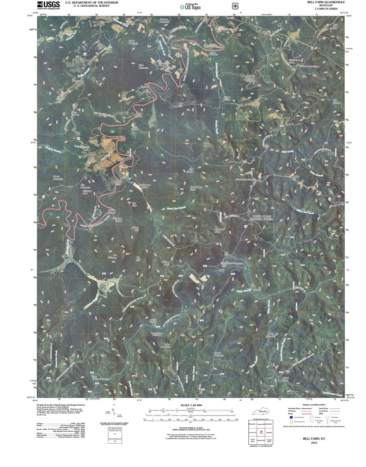 2010 Bell Farm, KY - Kentucky - USGS Topographic Map