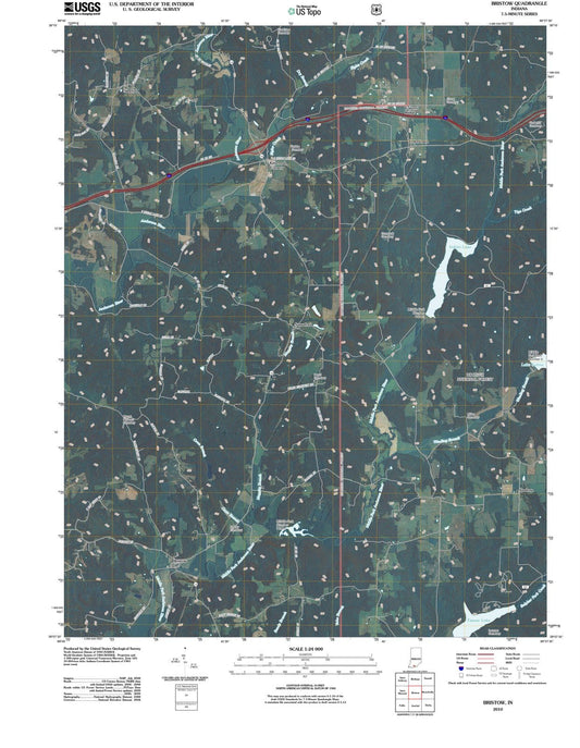 2010 Bristow, in - Indiana - USGS Topographic Map