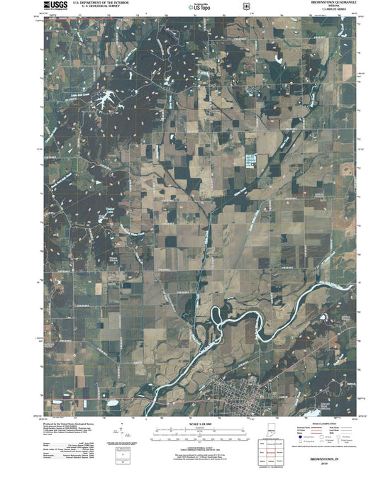 2010 Brownstown, in - Indiana - USGS Topographic Map