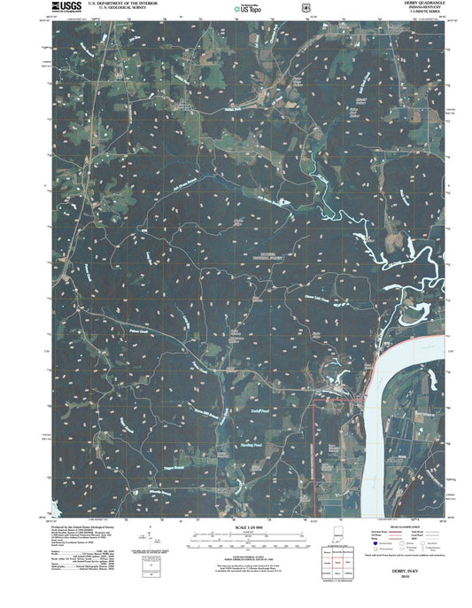 2010 Derby, in - Indiana - USGS Topographic Map