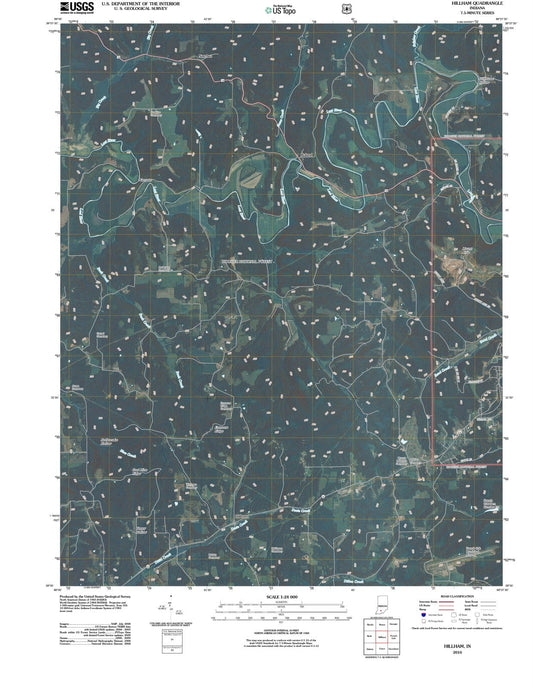 2010 Hillham, in - Indiana - USGS Topographic Map