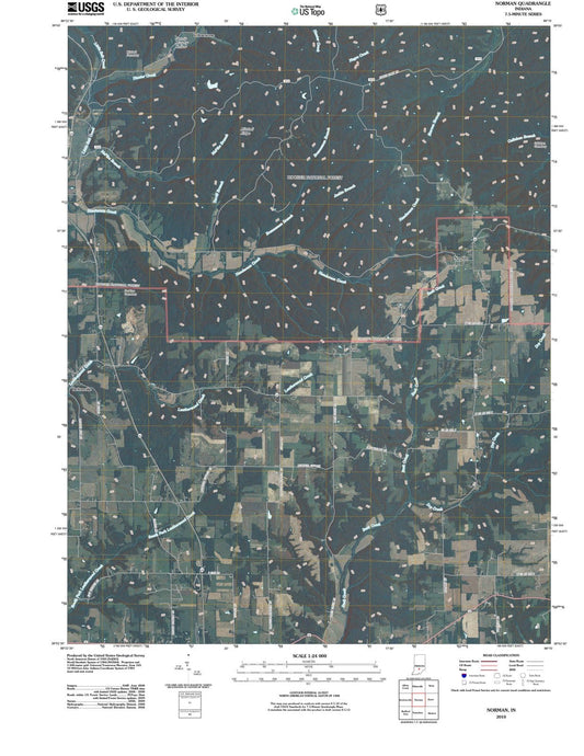 2010 Norman, in - Indiana - USGS Topographic Map