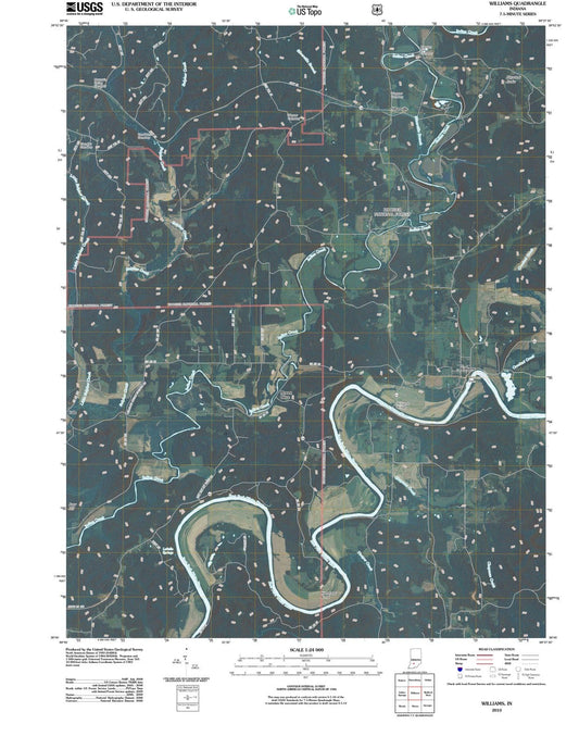2010 Williams, in - Indiana - USGS Topographic Map