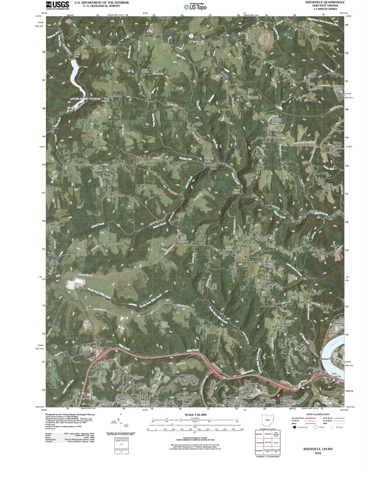 2010 Knoxville, OH - Ohio - USGS Topographic Map