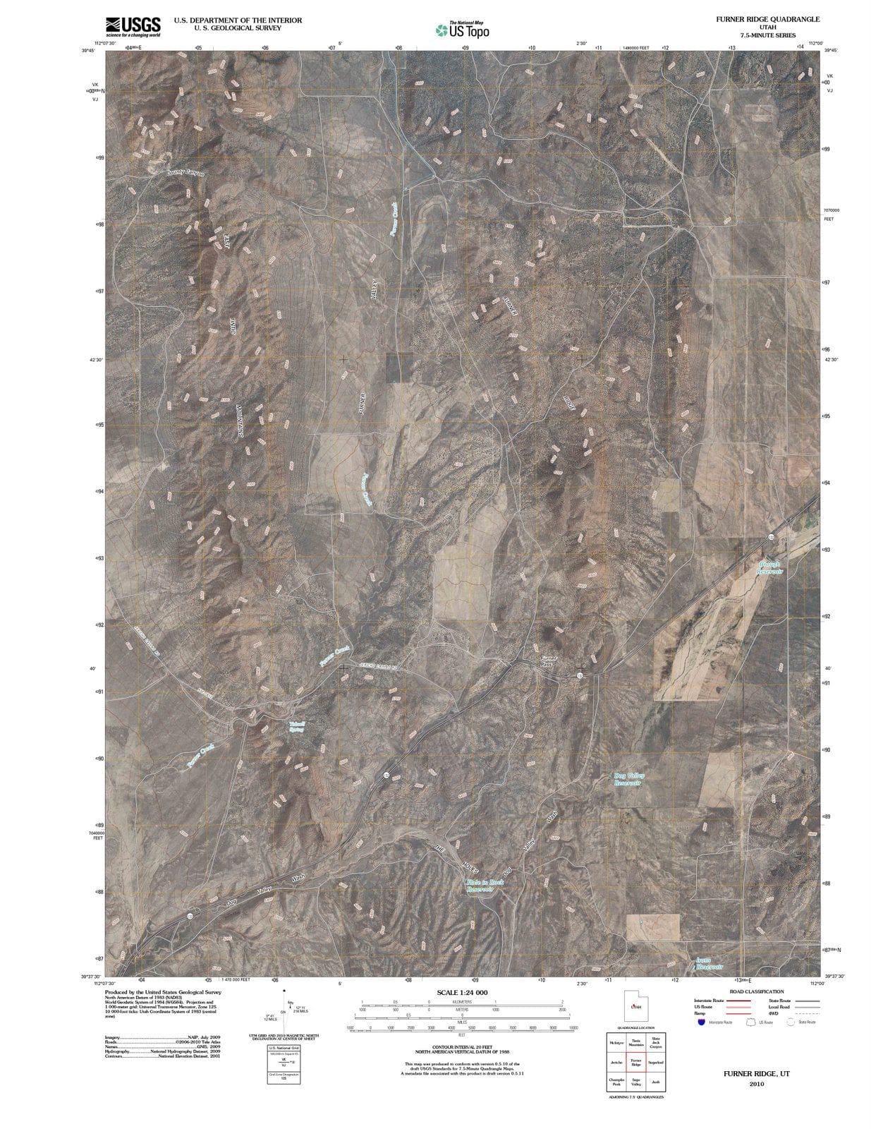 2010 Furner Ridge, UT - Utah - USGS Topographic Map