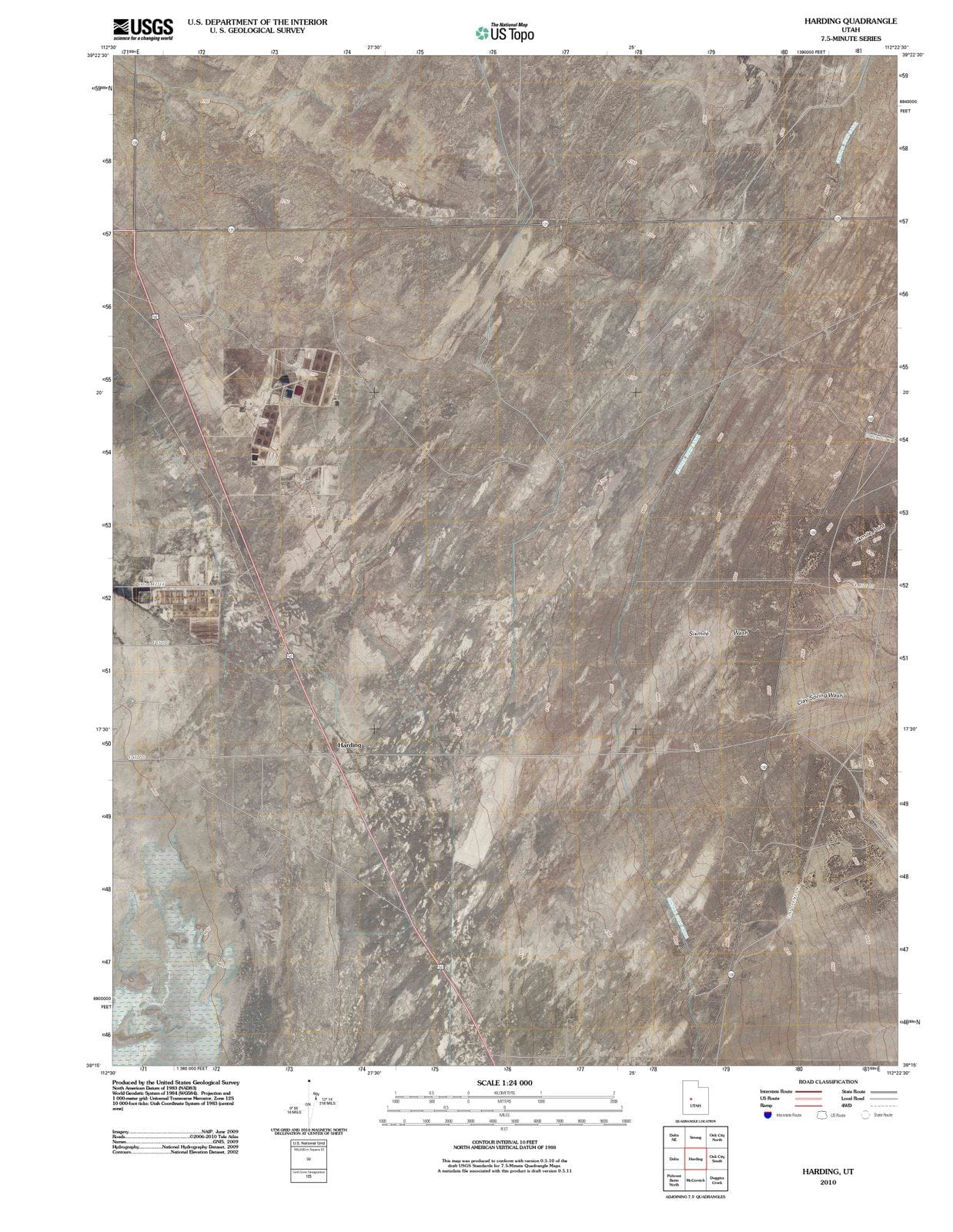 2010 Harding, UT - Utah - USGS Topographic Map