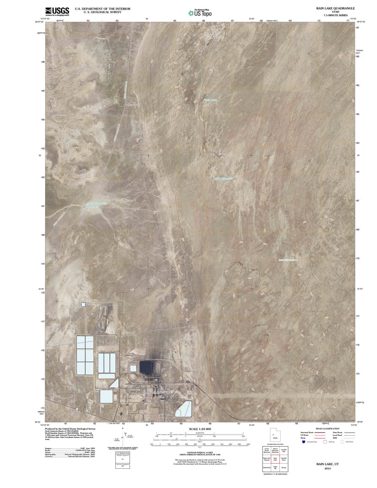 2010 Rain Lake, UT - Utah - USGS Topographic Map