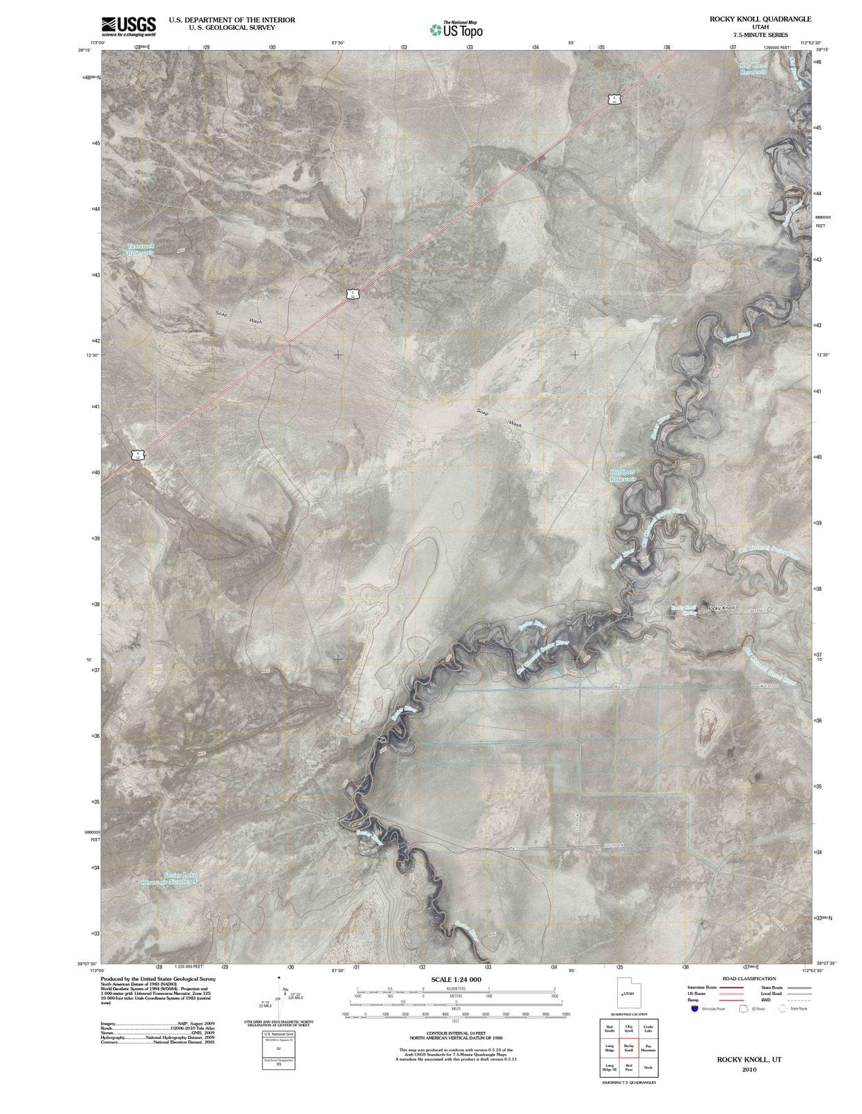 2010 Rocky Knoll, UT - Utah - USGS Topographic Map