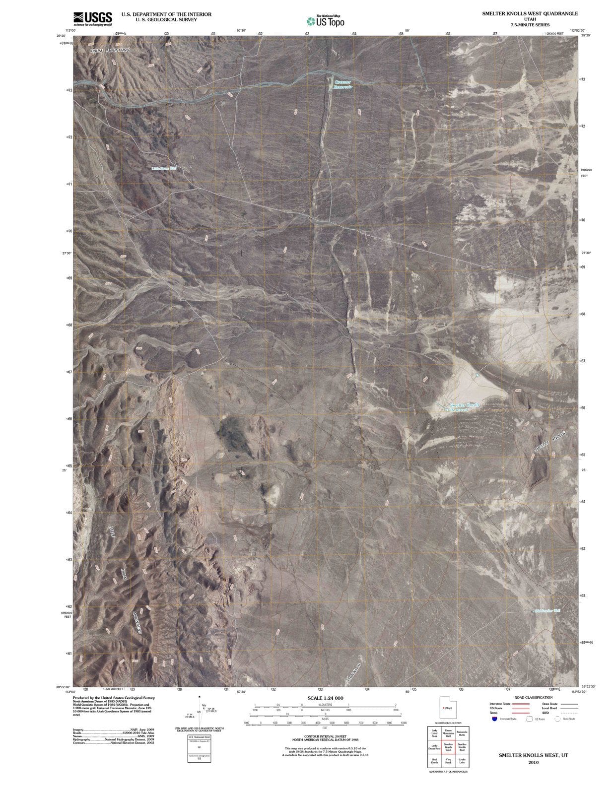 2010 Smelter Knolls West, UT - Utah - USGS Topographic Map