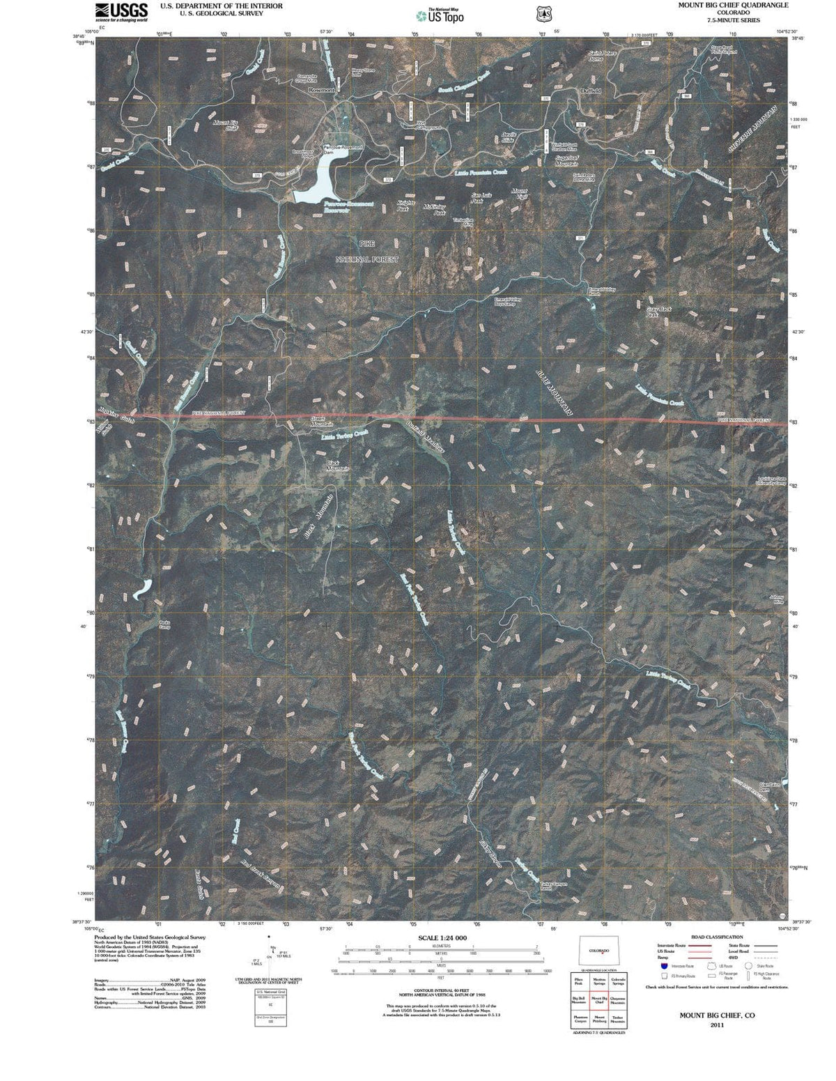 2011 Mount Big Chief, CO - Colorado - USGS Topographic Map
