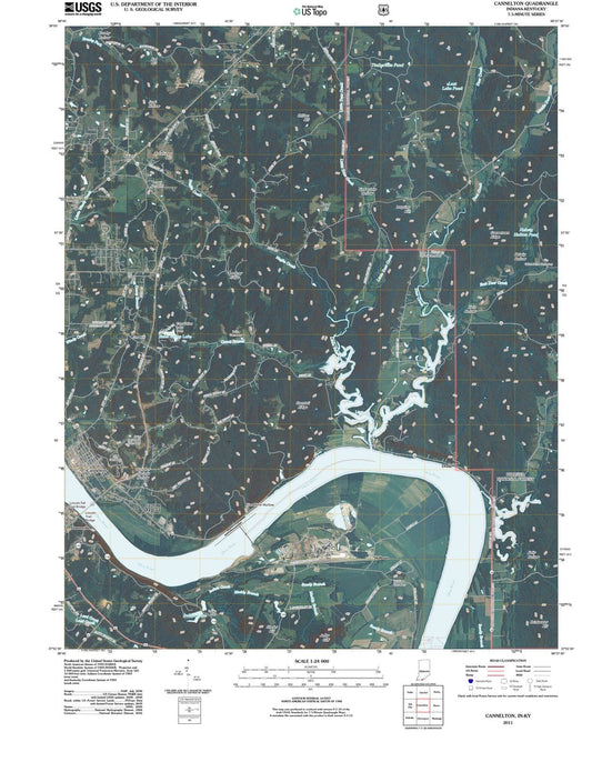 2011 Cannelton, in - Indiana - USGS Topographic Map