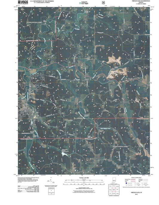 2011 French Lick, in - Indiana - USGS Topographic Map