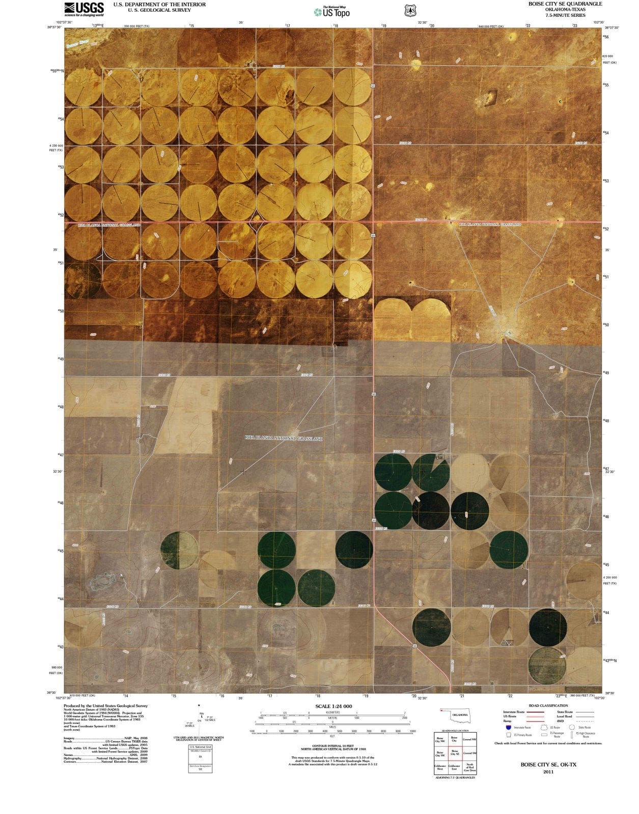 2011 Boise City, OK - Oklahoma - USGS Topographic Map