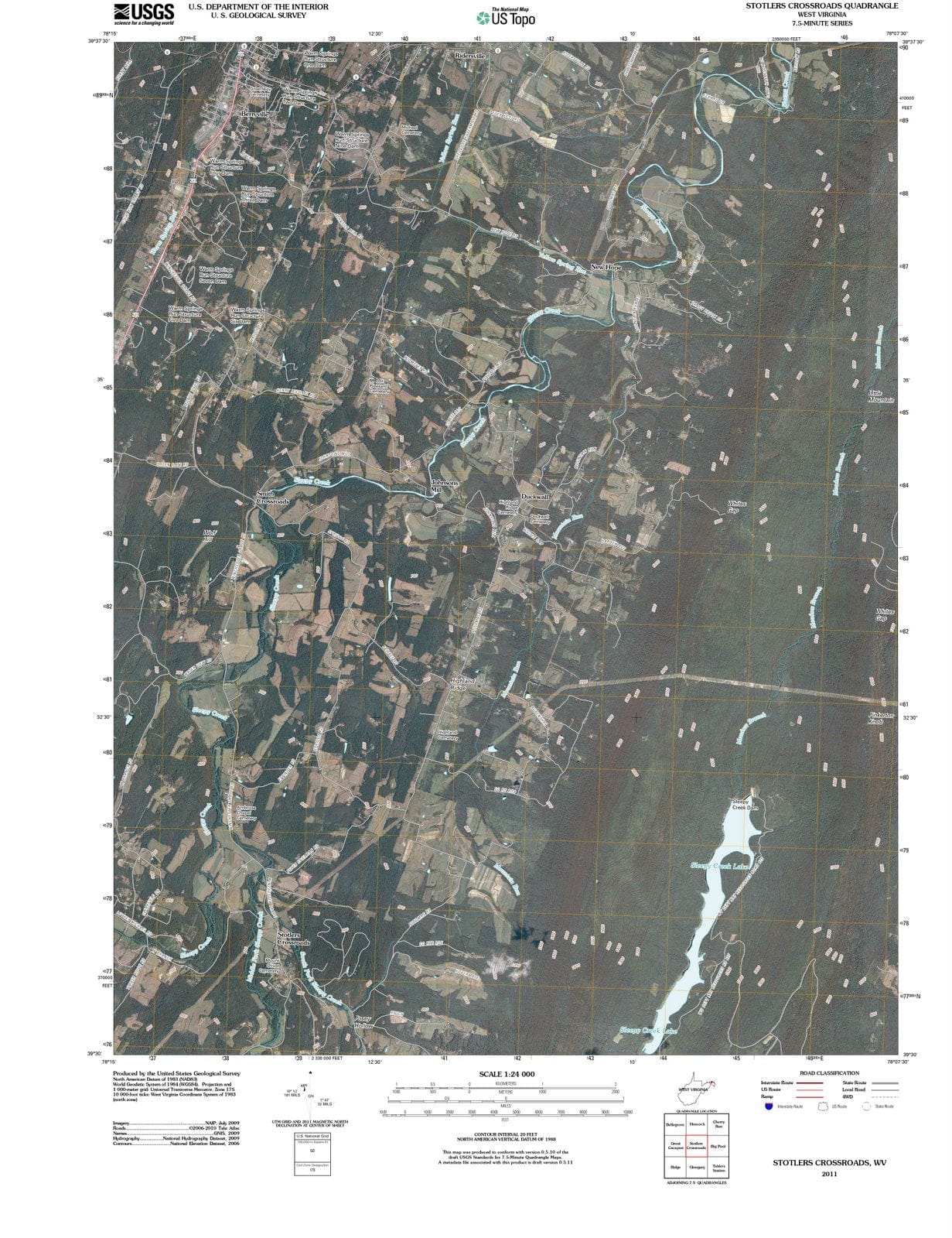2011 Stotlers Crossroads, WV - West Virginia - USGS Topographic Map