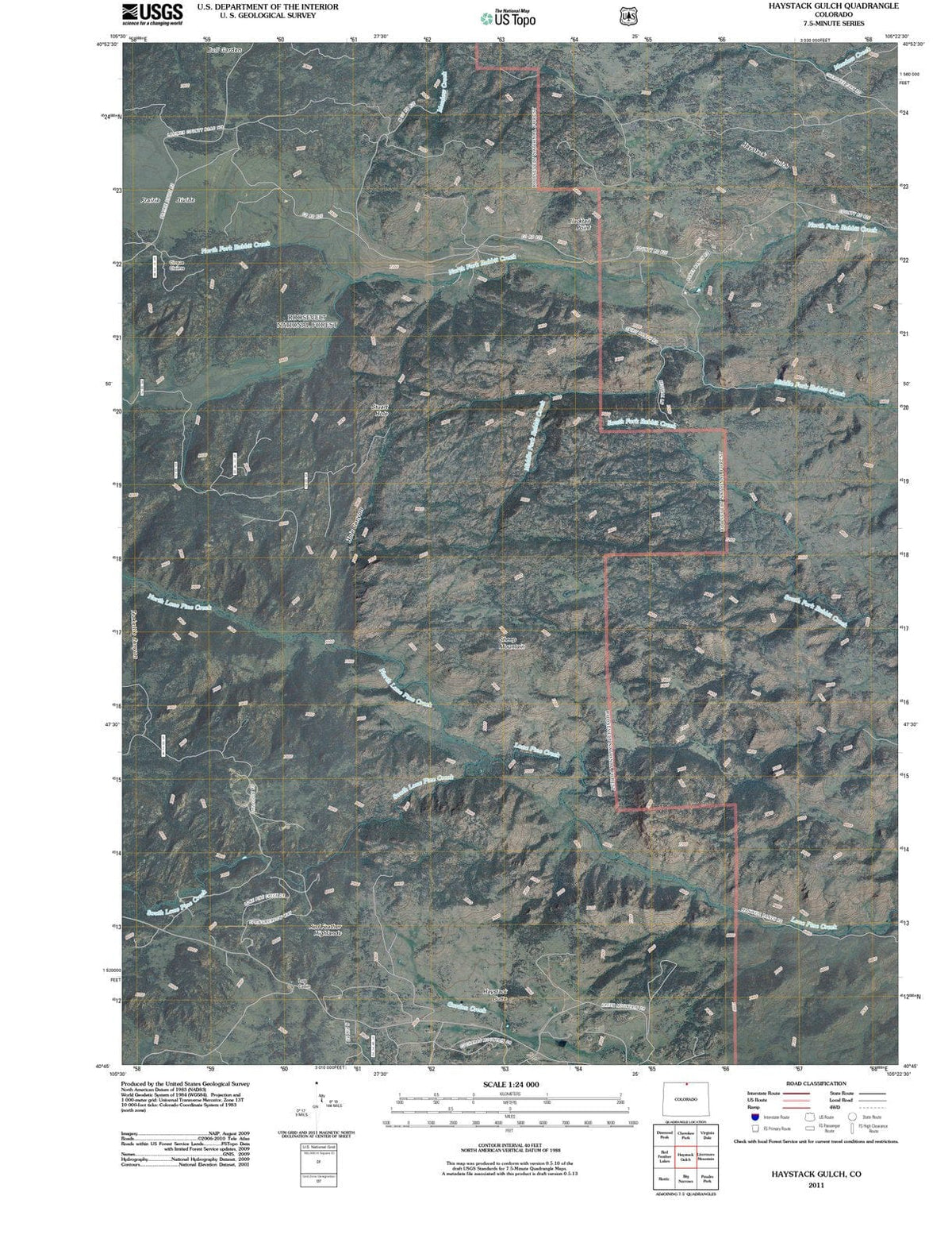 2011 Haystack Gulch, CO - Colorado - USGS Topographic Map