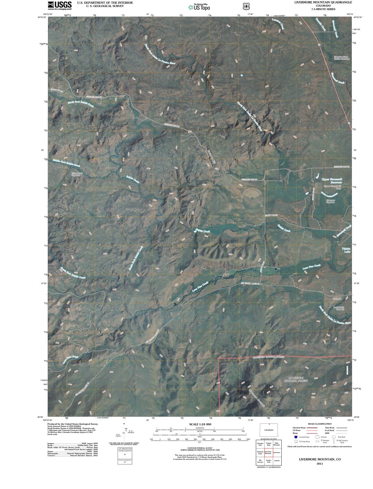 2011 Livermore Mountain, CO - Colorado - USGS Topographic Map