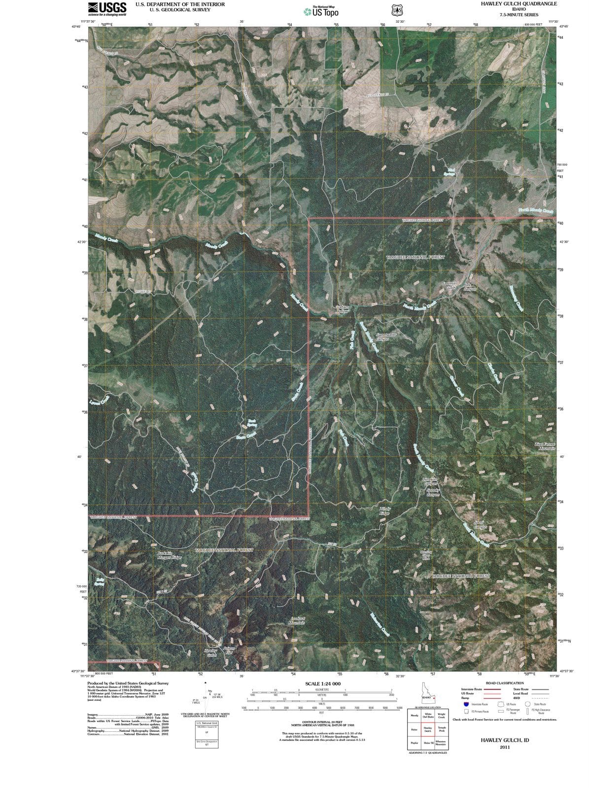 2011 Hawley Gulch, ID - Idaho - USGS Topographic Map