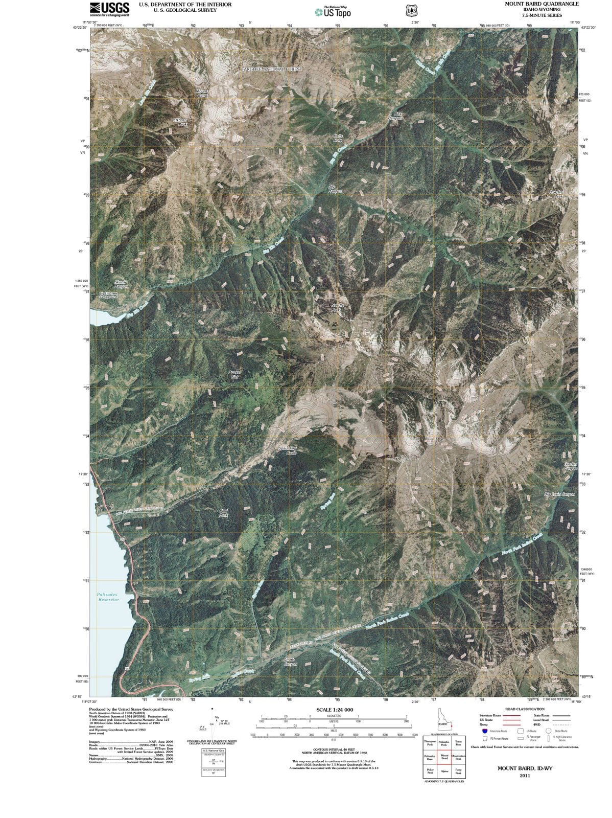 2011 Mount Baird, ID - Idaho - USGS Topographic Map