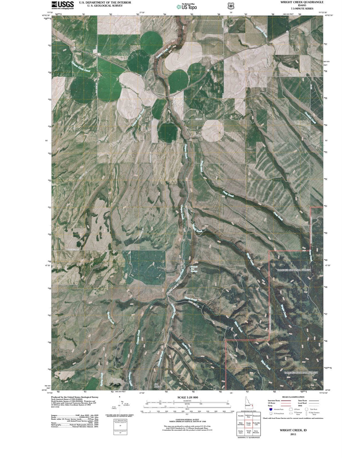 2011 Wright Creek, ID - Idaho - USGS Topographic Map