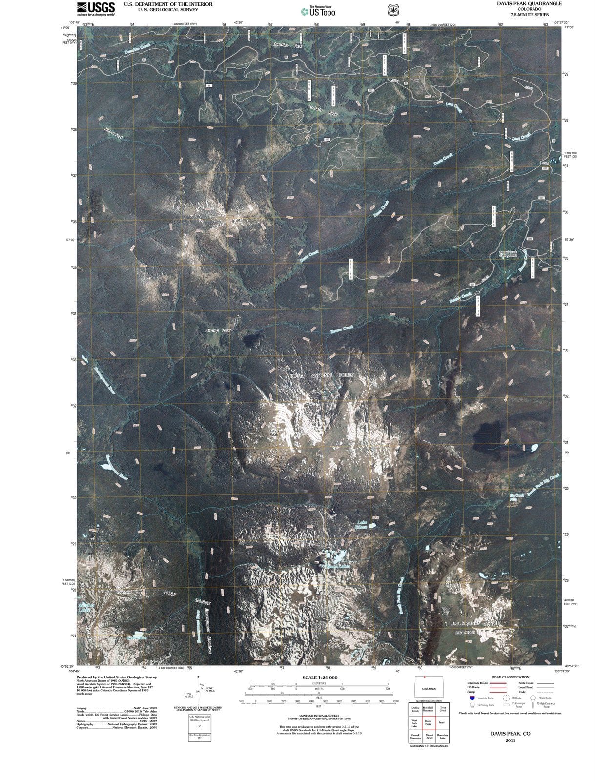 2011 Davis Peak, CO - Colorado - USGS Topographic Map