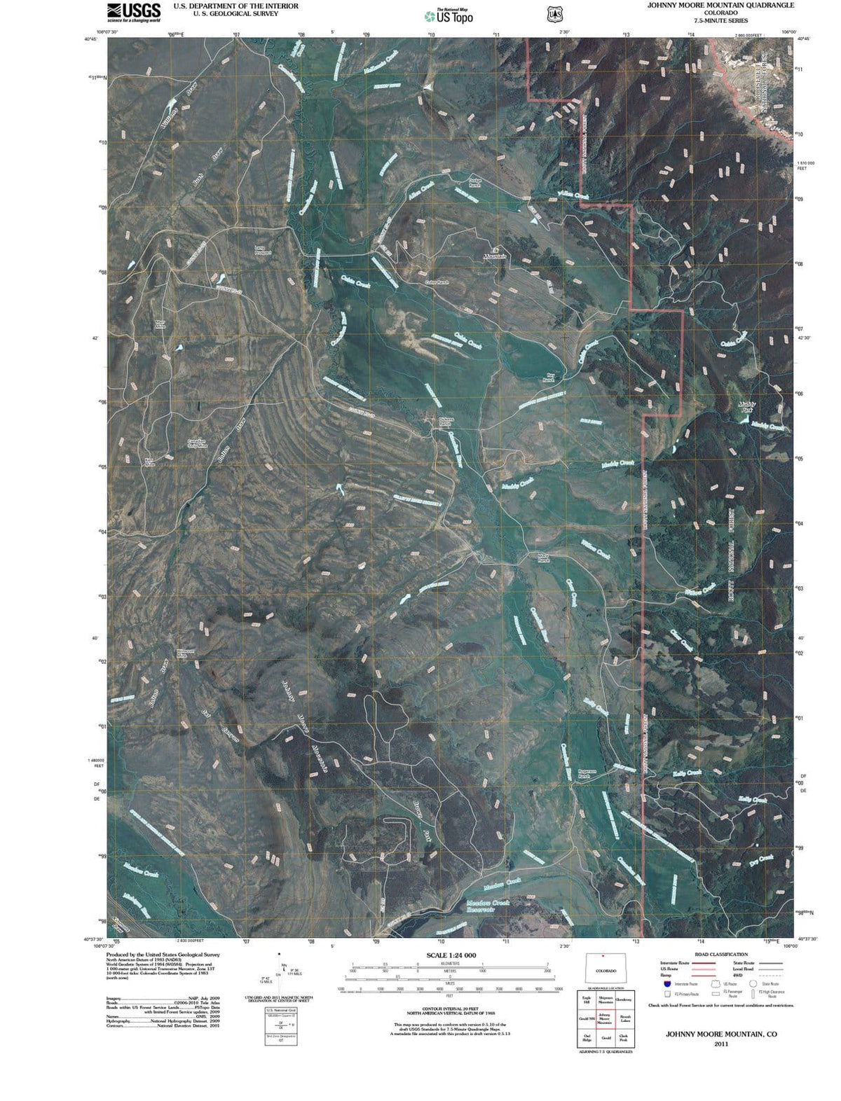 2011 Johnny Moore Mountain, CO - Colorado - USGS Topographic Map
