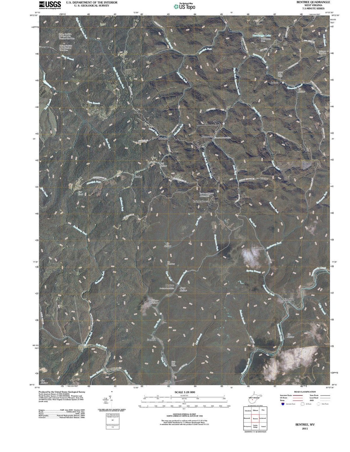2011 Bentree, WV - West Virginia - USGS Topographic Map