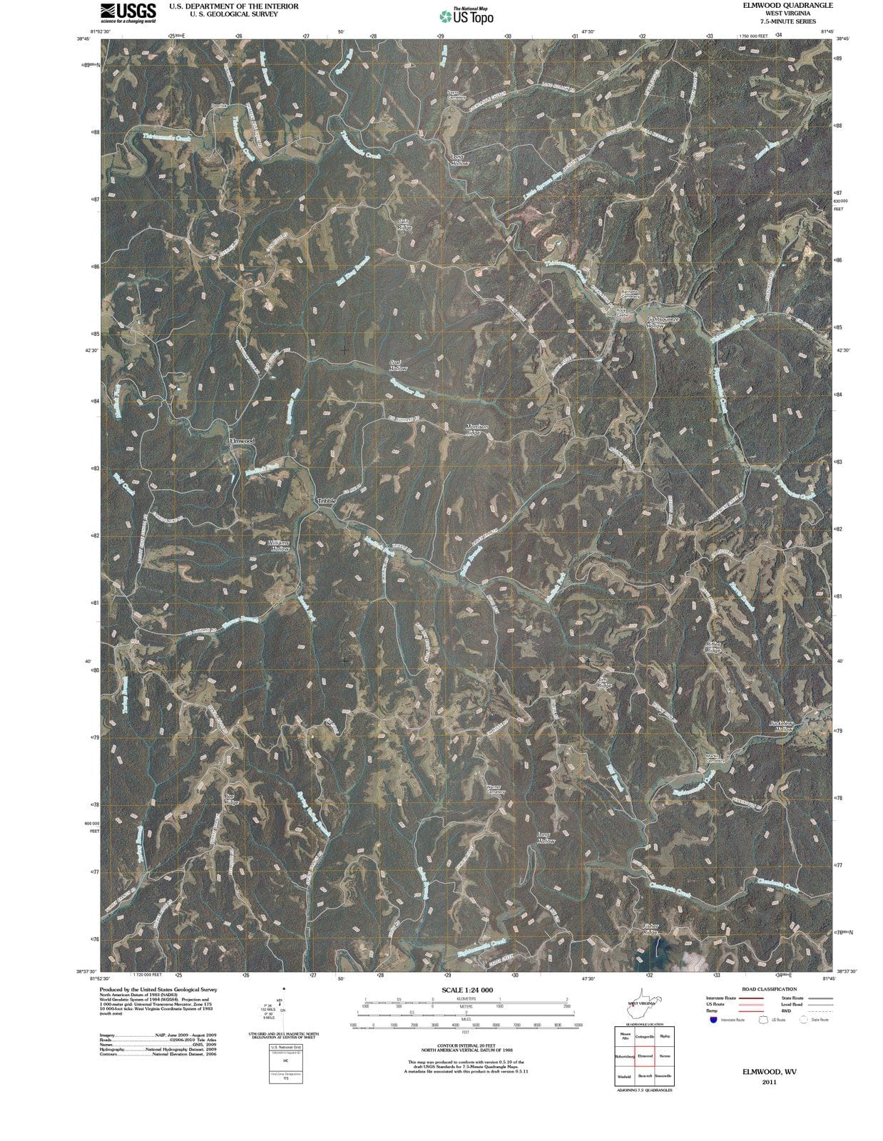 2011 Elmwood, WV - West Virginia - USGS Topographic Map