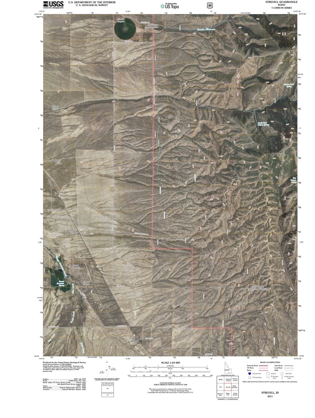 2011 Strevell, ID - Idaho - USGS Topographic Map