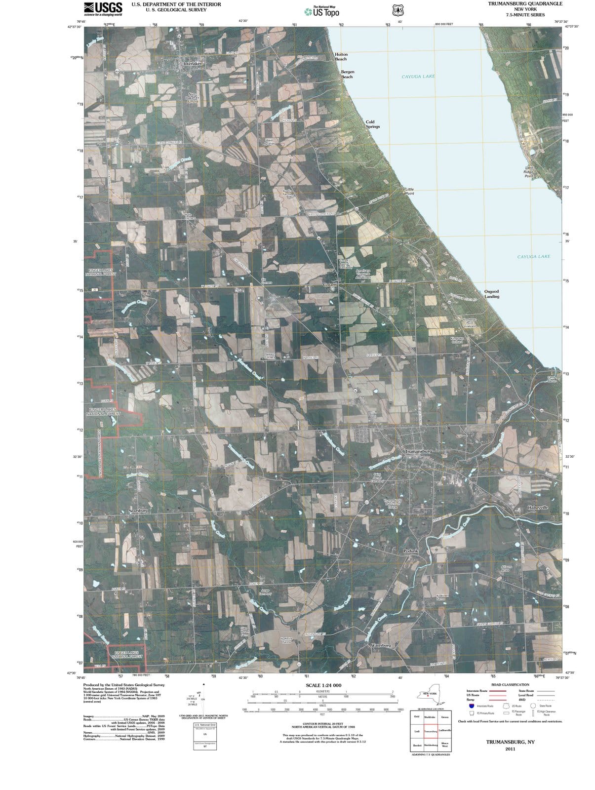 2011 Trumansburg, NY - New York - USGS Topographic Map