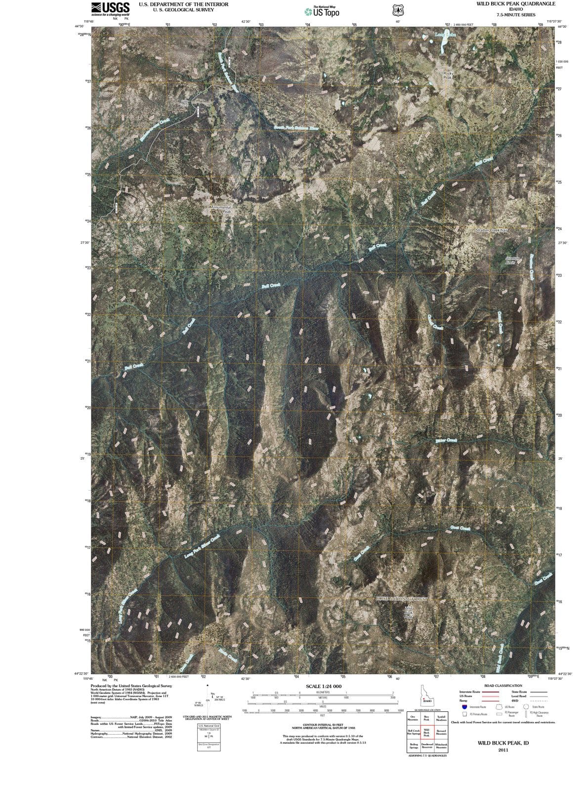 2011 Wild Buck Peak, ID - Idaho - USGS Topographic Map