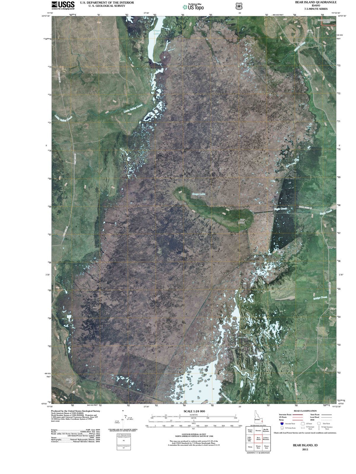 2011 Bear Island, ID - Idaho - USGS Topographic Map