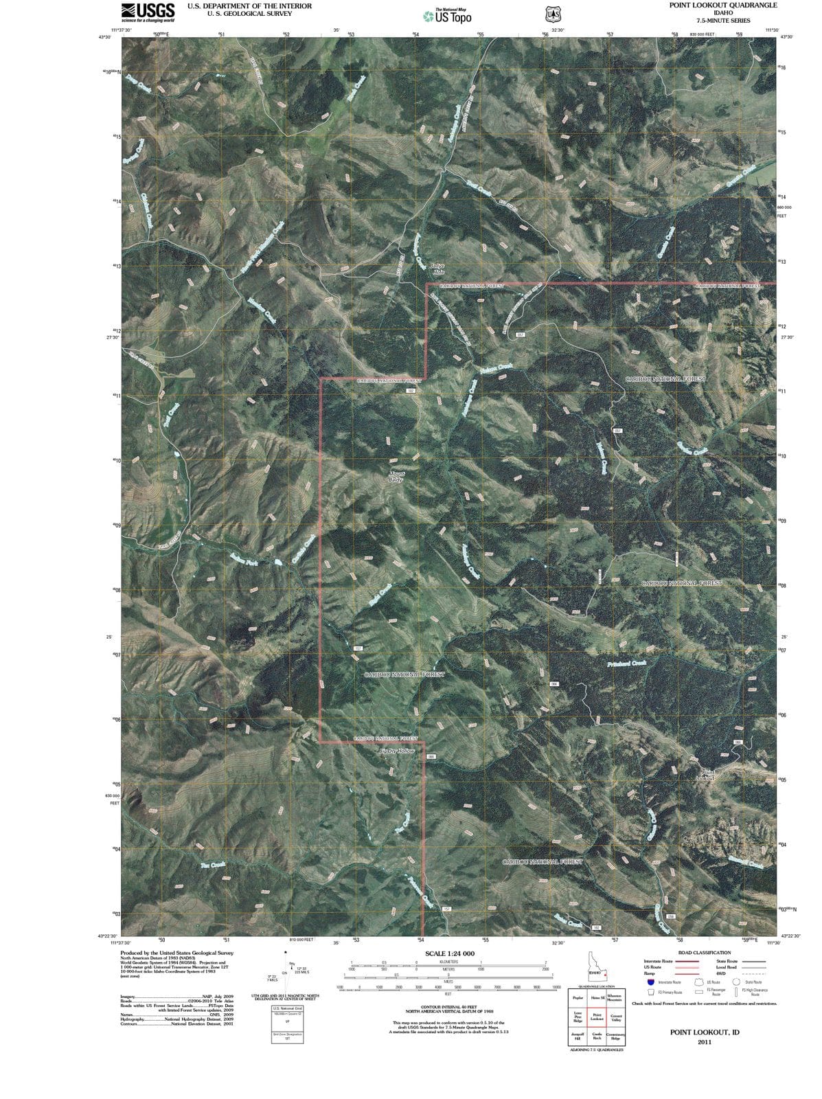 2011 Point Lookout, ID - Idaho - USGS Topographic Map