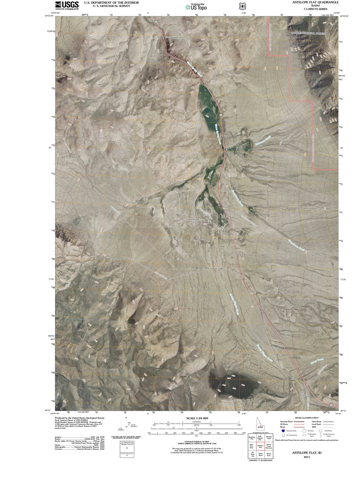 2011 Antelope Flat, ID - Idaho - USGS Topographic Map
