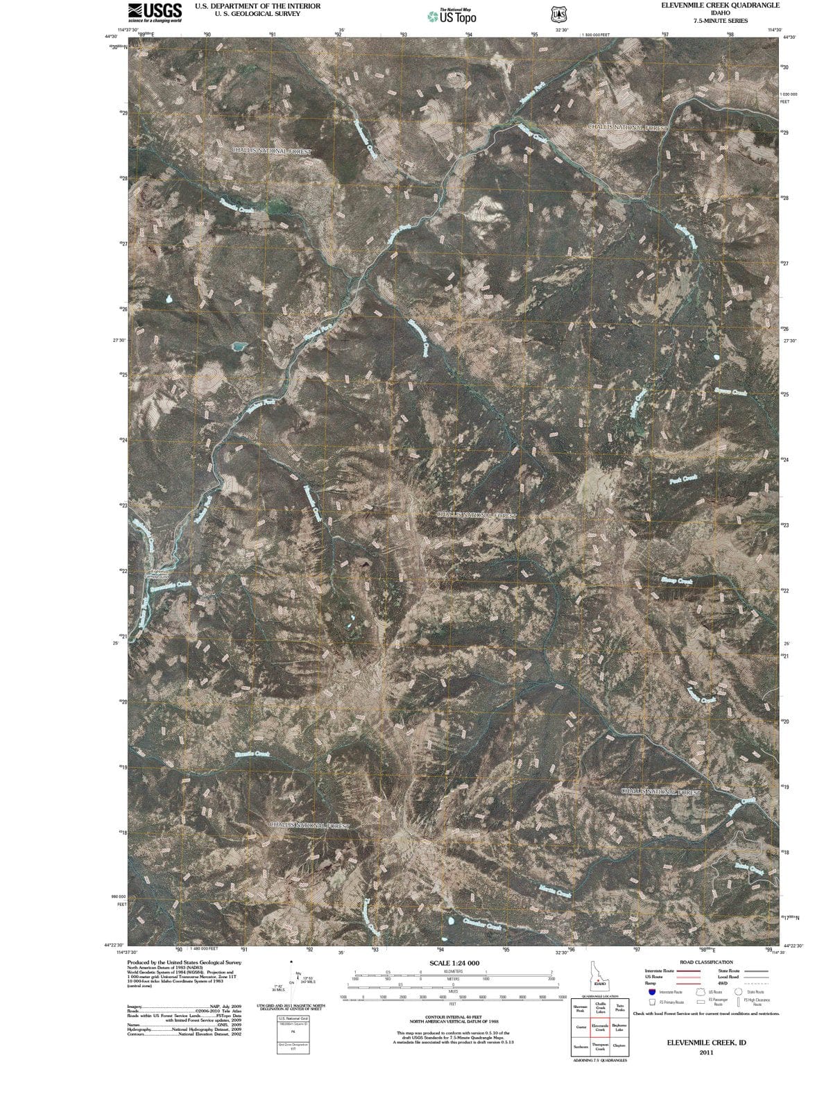 2011 Elevenmile Creek, ID - Idaho - USGS Topographic Map