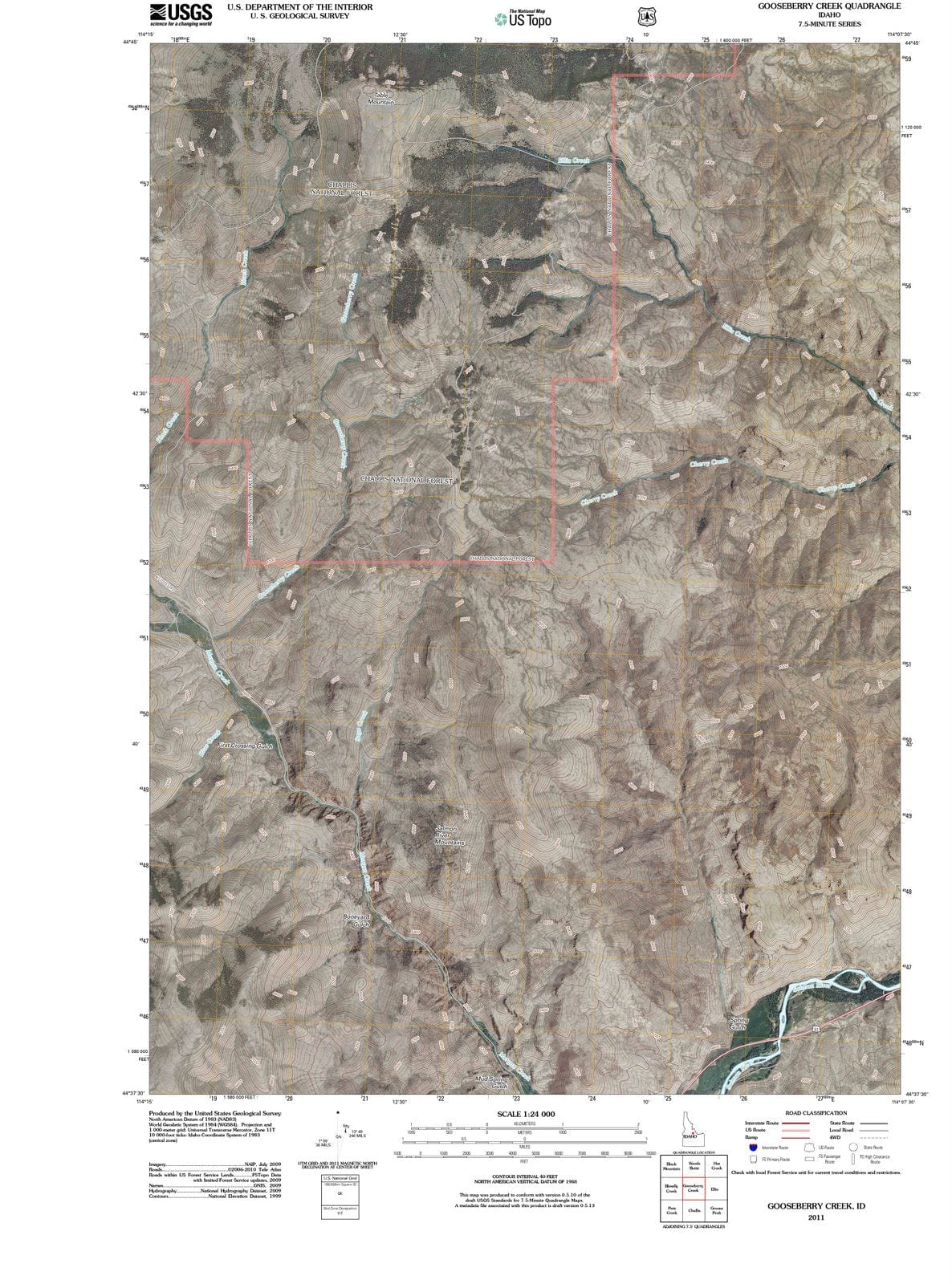 2011 Gooseberry Creek, ID - Idaho - USGS Topographic Map