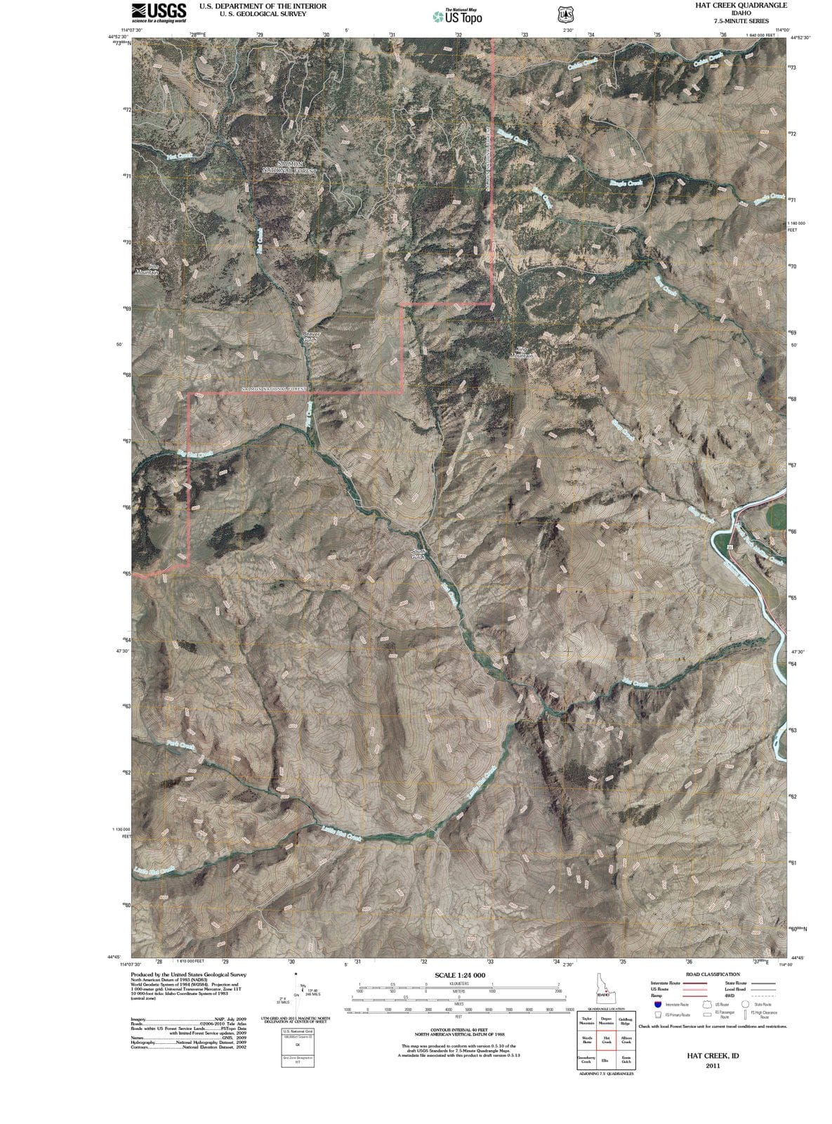 2011 Hat Creek, ID - Idaho - USGS Topographic Map