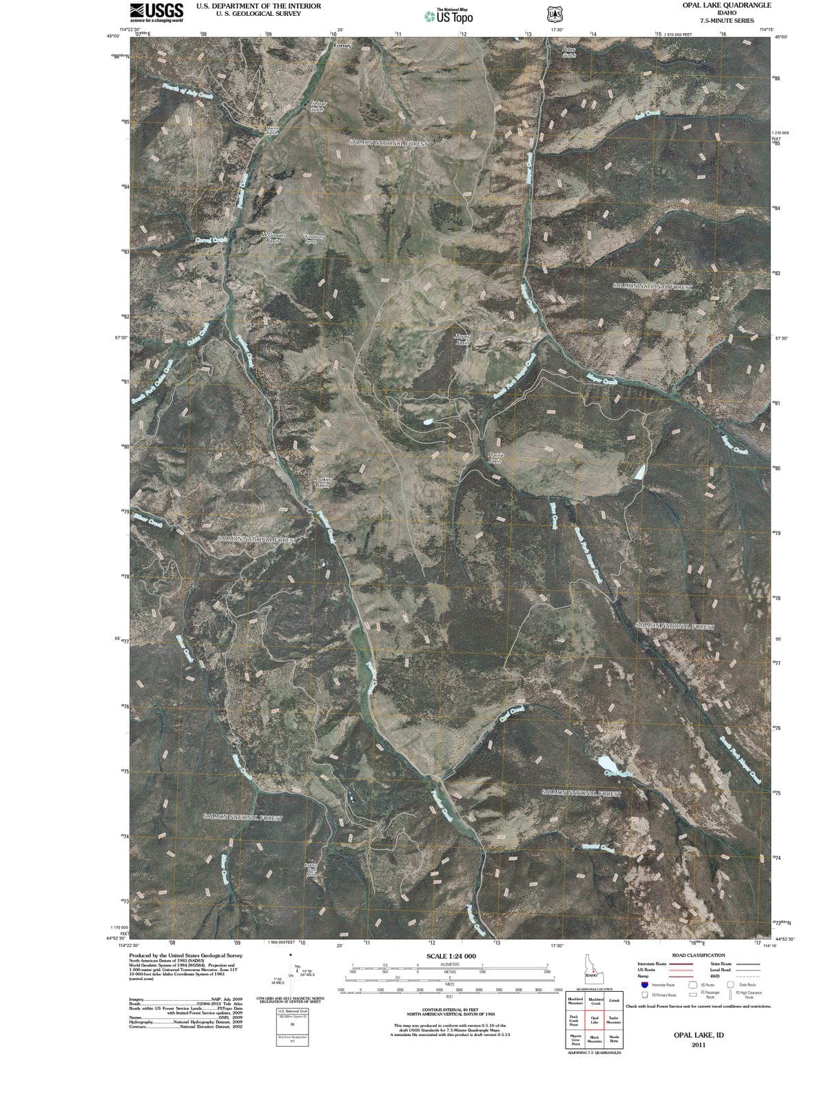 2011 Opal Lake, ID - Idaho - USGS Topographic Map
