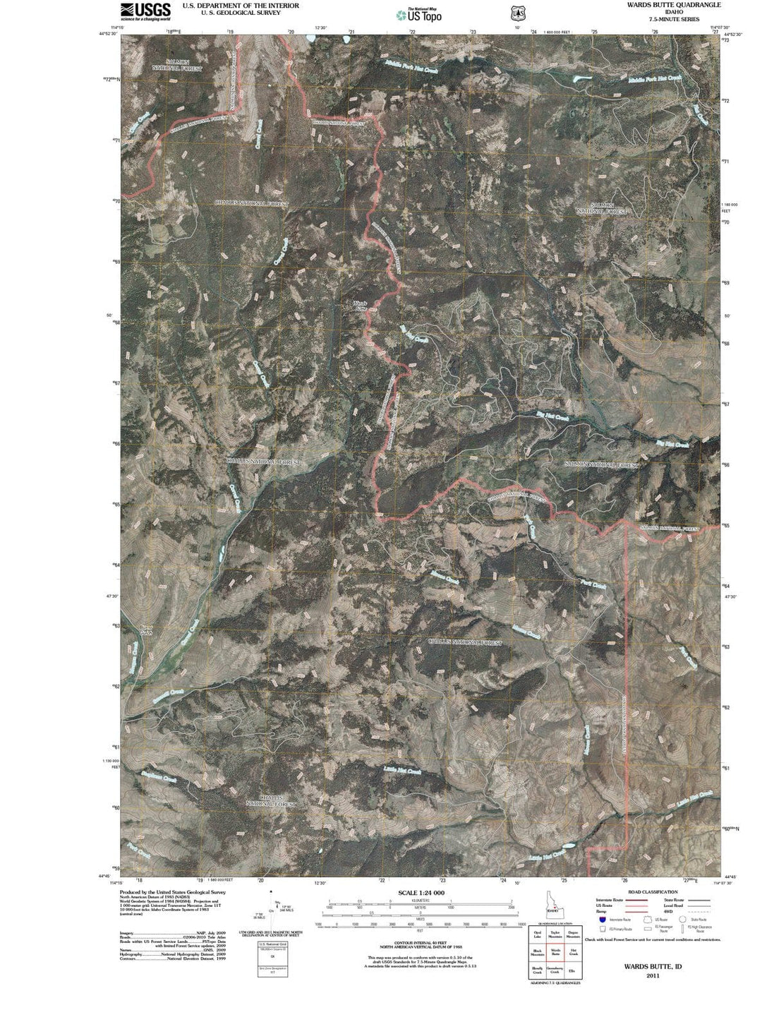 2011 Wards Butte, ID - Idaho - USGS Topographic Map