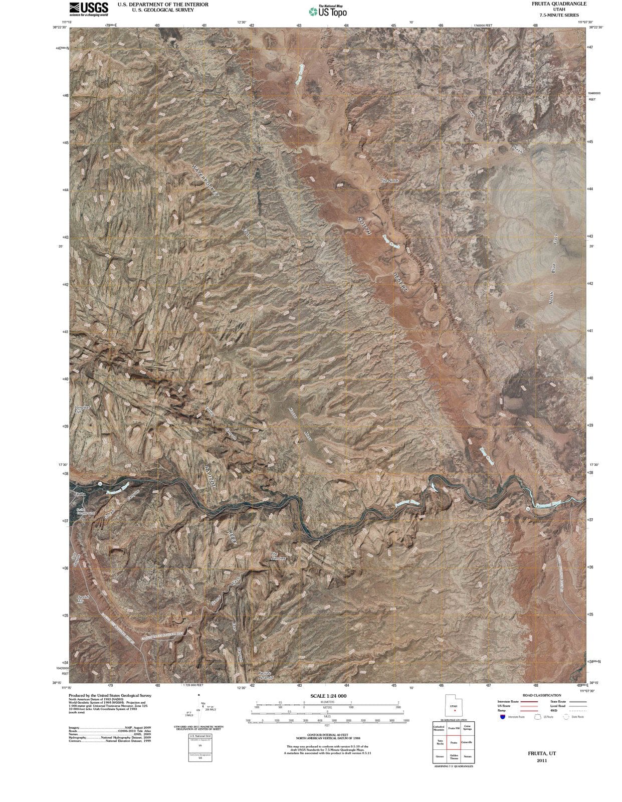 2011 Fruita, UT - Utah - USGS Topographic Map