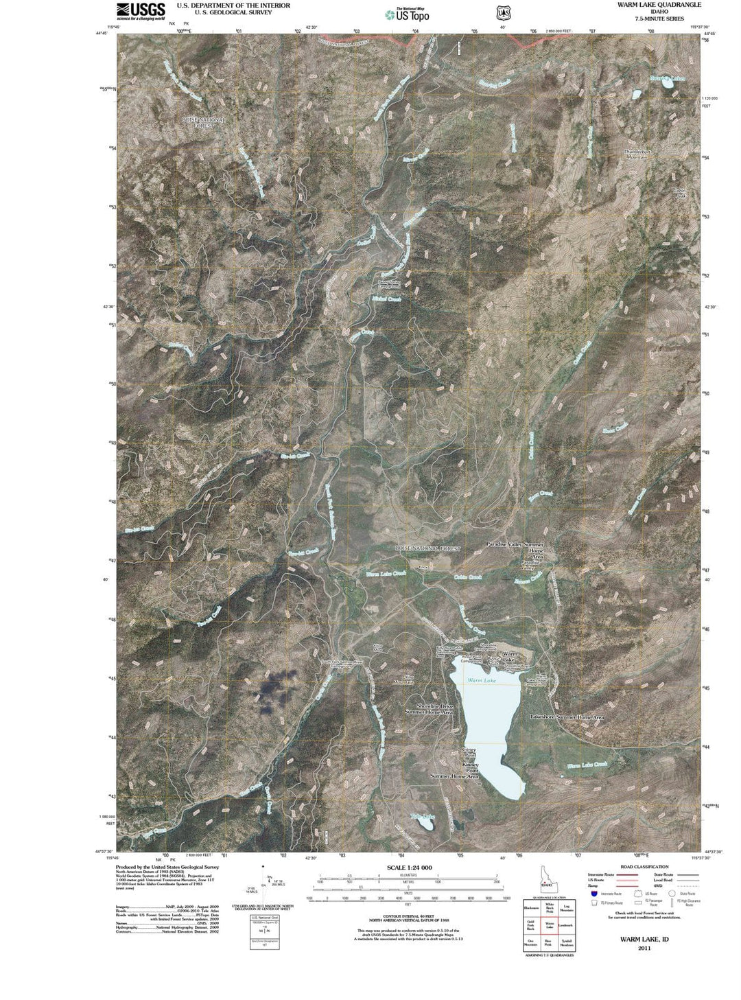 2011 Warm Lake, ID - Idaho - USGS Topographic Map