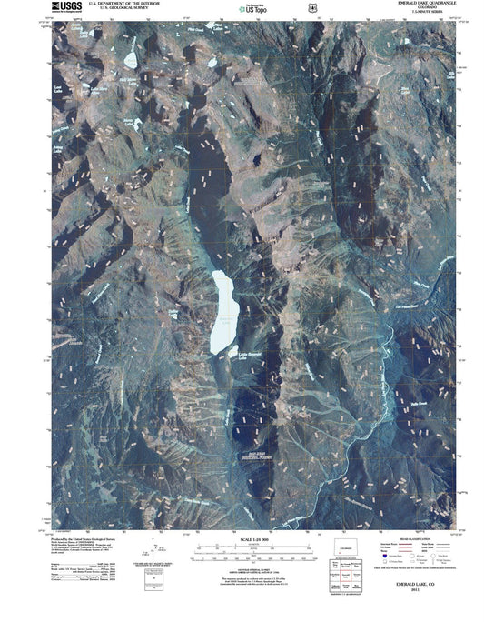 2011 Emerald Lake, CO - Colorado - USGS Topographic Map