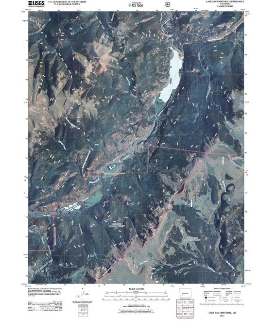 2011 Lake San Cristobal, CO - Colorado - USGS Topographic Map